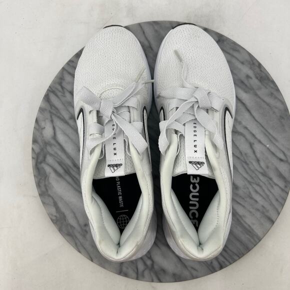 Adidas Womens 9 Running Shoes White Black Edge Lux Athletic Sneakers H03865 - Picture 9 of 13